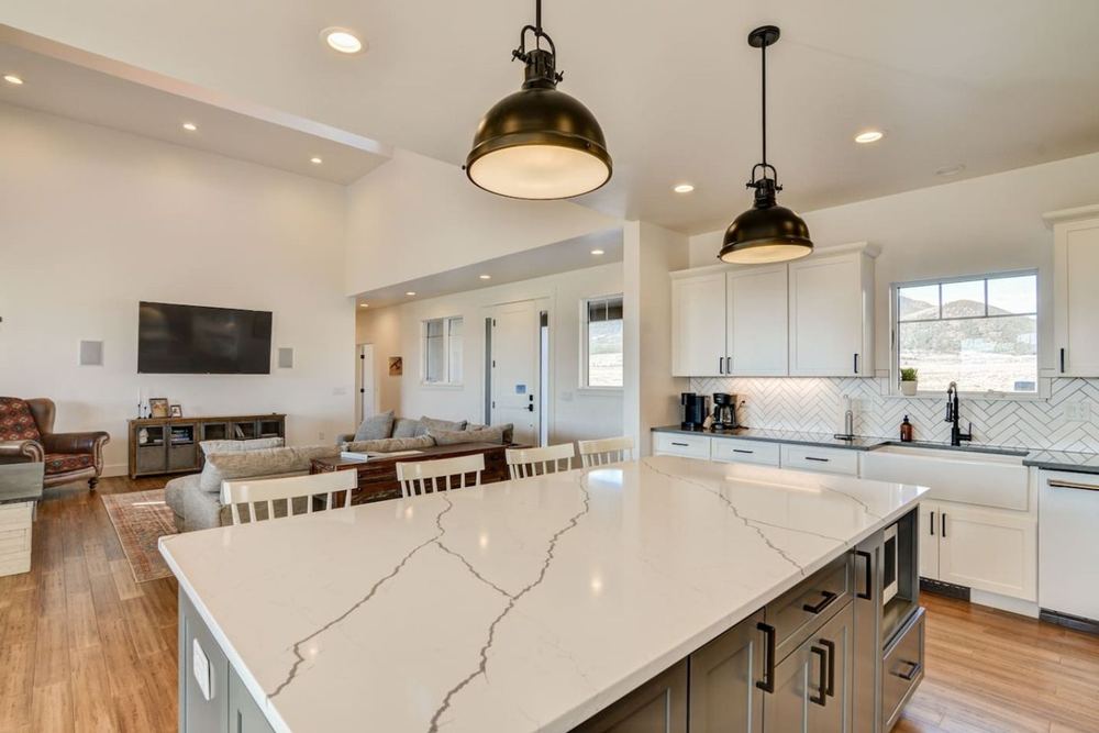 Kitchen and great room of a short-term rental managed in Buena Vista, Colorado